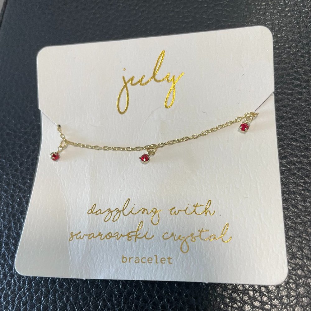 Francesca's - JULY Birthstone Bracelet- Swarovski Crystal